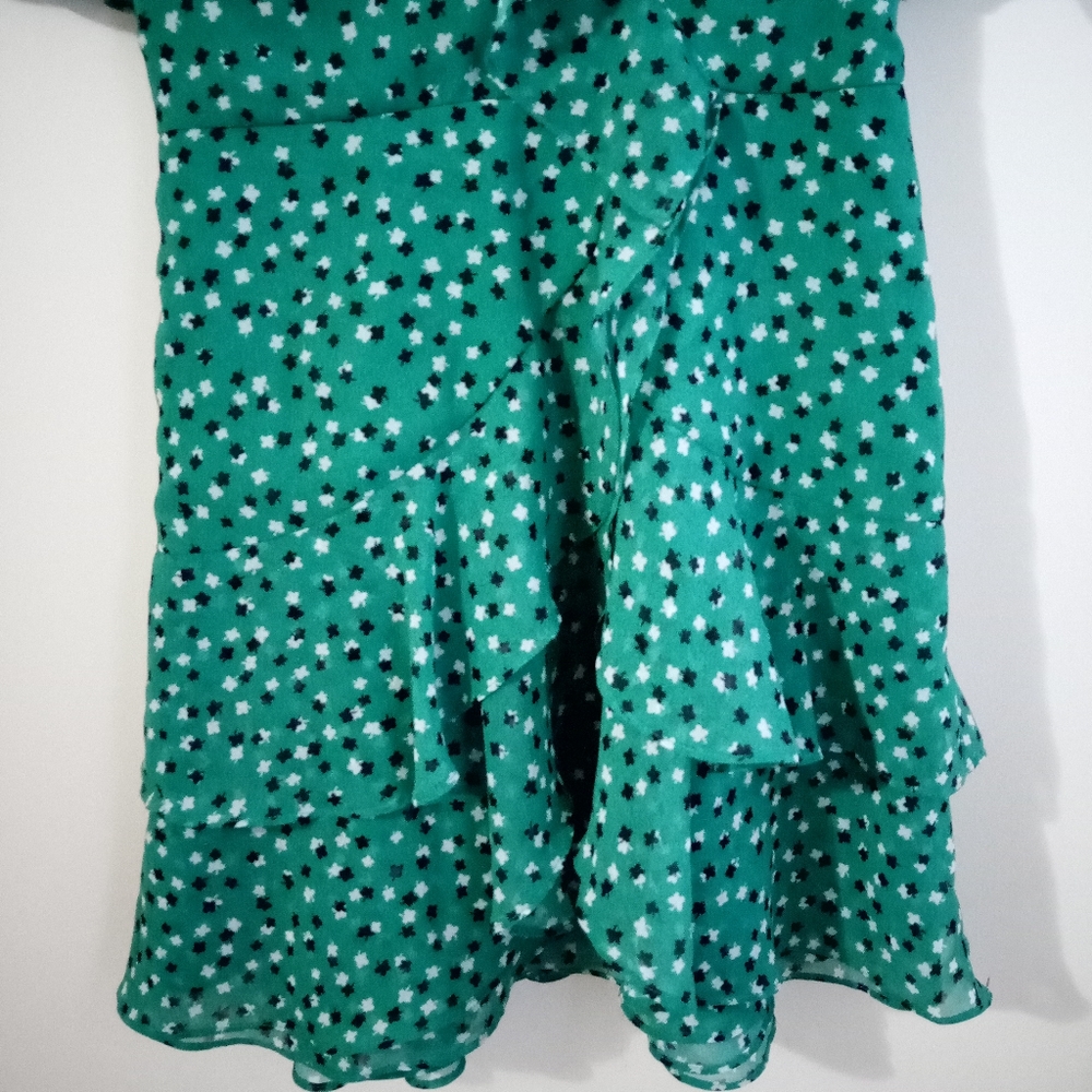 C/MEO COLLECTIVE Loyalties Ditzy Print Green Mini Dress Size S. - Picture 8 of 16